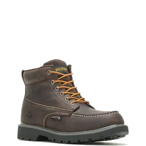 Men Wolverine Floorhand Moc Soft Toe Waterproof Work Boot W230025 Dark Coffee - Picture 1 of 2