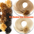 Pre-Bonded Keratin Glue Fusion Nail U Tip Real Remy Human Hair Extensions 0.5G/S