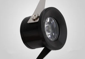 10 x 1w Mini LED Spot Encastrable Lumière d'armoire Noir Plafonnier Blanc chaud - Picture 1 of 4