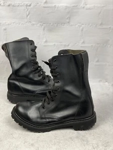 Vintage Men’s Combat Boots Black Military US10 Size 44 Y2K - Picture 1 of 15