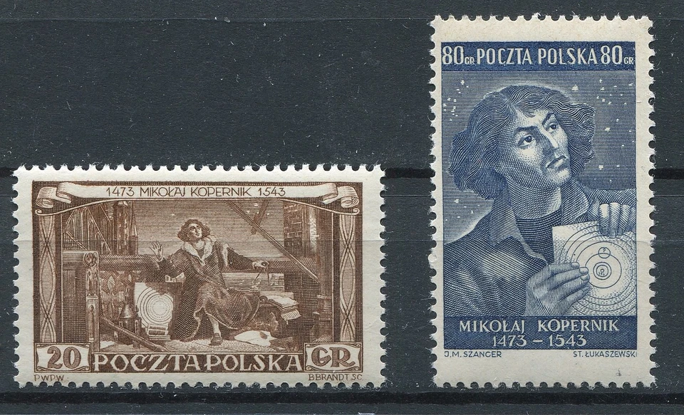 POLAND 1953 480th ANNIVERSARY OF COPERNICUS SCOTT 578-579  PERFECT MNH - Image 1 of 1