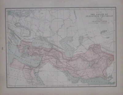 I.S. original Mapa Clara IMPERIO DE ALEJANDRO EL GRANDE (B.C. 331-301) Marchas Foto 1 de 4