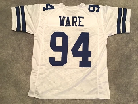 UNSIGNED CUSTOM Sewn Stitched Demarcus Ware White Jersey - M, L, XL, 2XL Cover