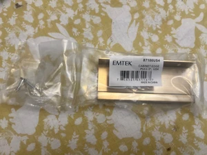 Emtek 87100US4 Modern Edge 3" Finger Schrankzug, Messing satiniert - Bild 1 von 4