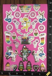 CHRISTMAS WINTER STICKERS, , CATS, RAINBOW COLORS, ONE SHEET STICKER #CANDY13 - Picture 1 of 2