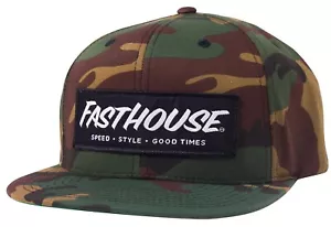 SOMBRERO FASTHOUSE SPEED STYLE GOOD TIMES, SOMBRERO DE CAMIONERO DE MOTOCROSS, CAMUFLAJE VERDE MILITAR - Imagen 1 de 8