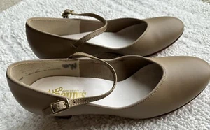 Deli o Dancewear Bain’s Tan Leather Women's 9.5 S141 Character Shoe Dance Tap - Picture 1 of 8