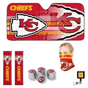 NUEVO PAÑUELO, insignia, tapas de válvula, sombrilla y sp de los Kansas City Chiefs con licencia de la NFL - Imagen 1 de 6