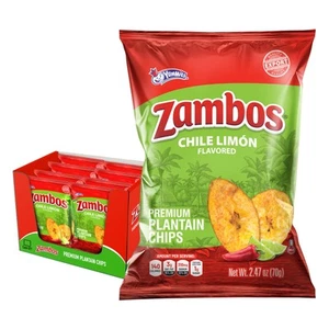 Zambos Plantain Chips Chile Limon, 2.47 Oz (Pack of 8) - Picture 1 of 9