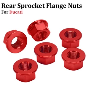 Rear Wheel Hub Flange Nuts 6 Pcs For Ducati 821 Monster Dark Multistrada V4 - Picture 1 of 14