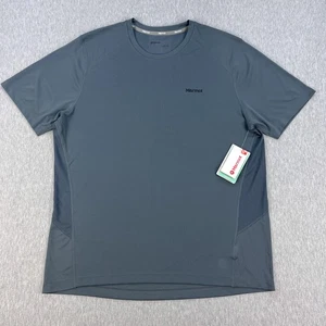 Marmot Windridge T-Shirt Mens XL Steel Onyx Gray Short Sleeve Wicking Vented NEW - Picture 1 of 12
