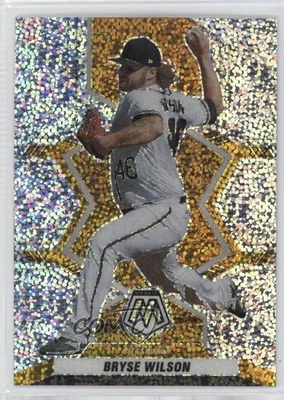 2022 Panini Mosaic White Sparkle Mosaic Prizm Bryse Wilson #95 - Image 1 of 2