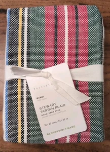 POTTERY BARN Stewart Tartan Plaid Cotton King Sham-Multi-NWT - Picture 1 of 3