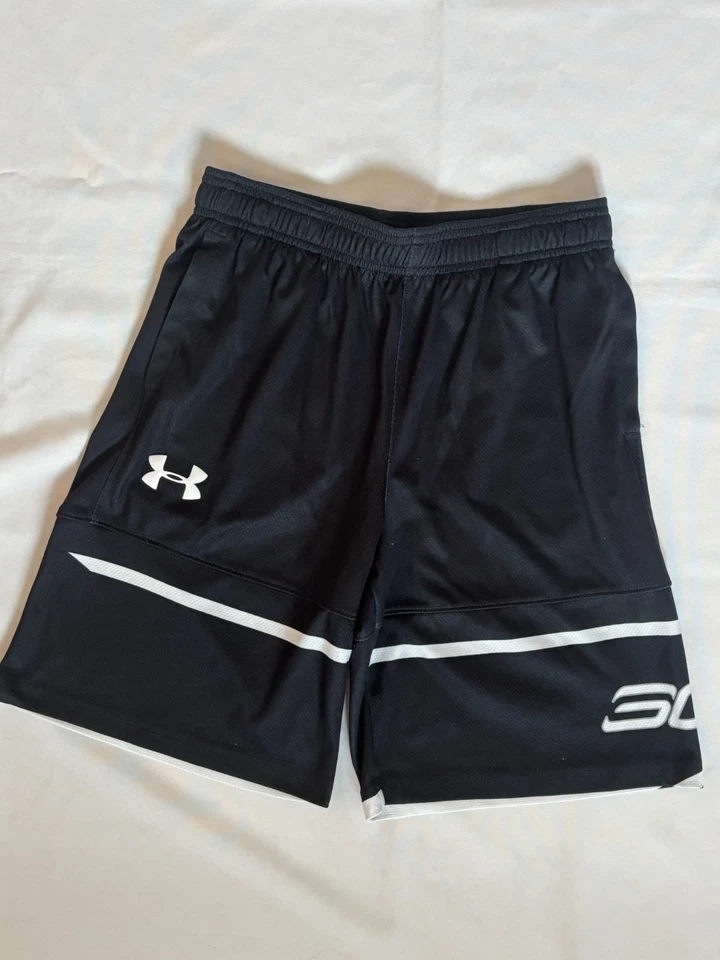 BOYS’ UNDER ARMOUR STEPH CURRY ATHLETIC SHORTS, SIZE YOUTH LARGE, PICK A COLOR - Image 1 of 1