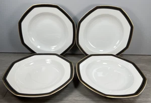Christopher Stuart großer Rand Suppenschüsseln schwarz Kleid Y0009 9 3/8" - 4er Set - Bild 1 von 7