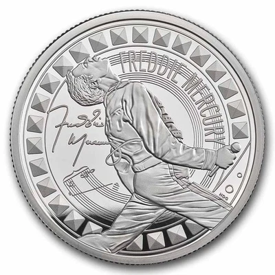 2025 Great Britain 2 oz Silver Music Legends: Freddie Mercury Prf - Image 1 of 4