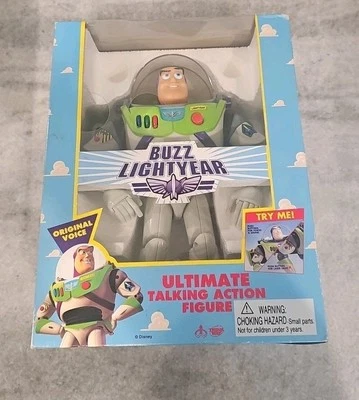 Boneco de ação original Toy Story Buzz Lightyear Ultimate Talking Thinkway muito bom estado  - Imagem 1 de 4
