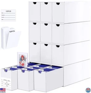 Caja de almacenamiento de tarjetas para Toploader, organizador de tarjetas coleccionables de cartón de 600 unidades, - Imagen 1 de 6
