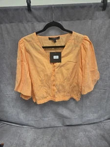 Womens Crop Blouse Orange SZ L NWT - Bild 1 von 4