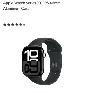 Apple Watch Series 10 (GPS) 46mm w Sport Band M/L Jet Black MWWQ3LW/A 2024 Model - Zdjęcie 1 z 9