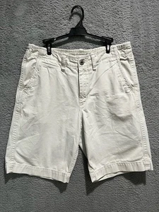 American Eagle Cargo Shorts Men’s 34 White Longer Length Beach Pockets AEO - Picture 1 of 6