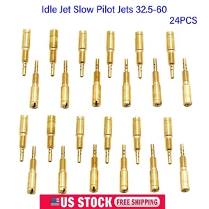 24PCS Idle Jet Slow Pilot Jets 32.5-60 For Mikuni TM VM28/486 HSR42/45/48 Carb - Picture 1 of 15