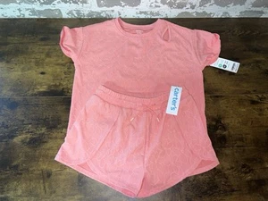 NWT! 2 Piece Outfit Set Carter's Pink Floral Shirt + Shorts Size 7 - Picture 1 of 9