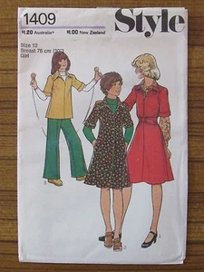STYLE PATTERN - 1409 GIRLS' DRESS TOP SIDE ZIPPER PANTS SIZE 12 UNCUT  - Picture 1 of 1