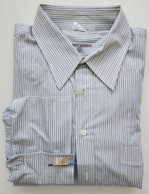 Luciano Barbera. Striped Men Dress Shirt. Made In Italy. 17, 43cm - Image 1 of 4