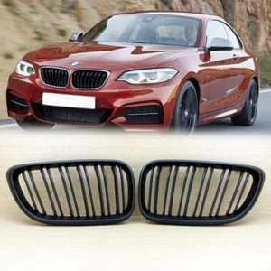 Para BMW F22 M Look 2014-2018 negro mate capó delantero parrilla riñón - Imagen 1 de 5