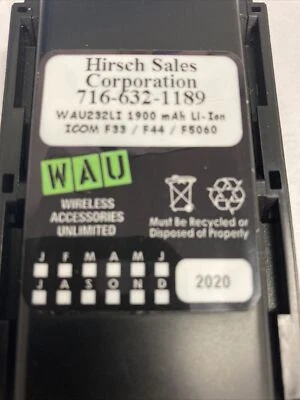 Icom F-33/F 44/F 5060 Replacement battery 7.4v 1900 mah li- ion - Image 1 of 4