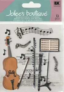 Pegatinas 3D Jolee's Boutique TRÍO MUSICAL Tema de Orquesta 58549 ¡Envío rápido GRATUITO! - Imagen 1 de 1