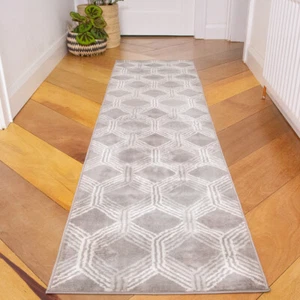 Alfombra gris geométrica corredor de pasillo alfombras pequeñas grandes para sala de estar corredores de pasillo largo - Imagen 1 de 9