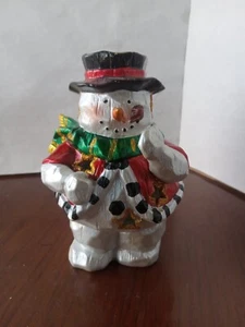 Vtg Don Mechanic Enterprises Treasured Times Snowman Tea Light Holder Christmas - Picture 1 of 6