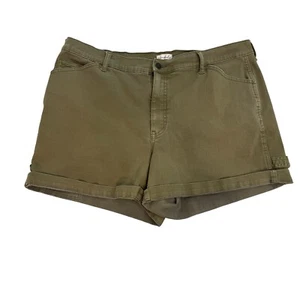 Pantalones Cortos Wonderly Cargo Verde Oliva Puños Bolsillos Utilitarios Talla Grande 18W - Imagen 1 de 12