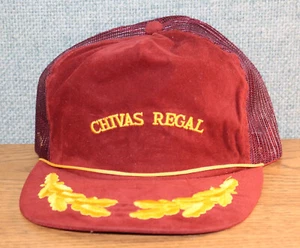 Chivas Regal Scotch Hat Mesh Snapback Brown Baseball Cap Cord Scrambled Eggs - Picture 1 of 6
