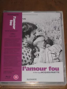 L'AMOUR FOU Limited Edition w/Booklet (REGION B Blu-Ray) RADIANCE: RIVETTE: NEW! - Picture 1 of 2