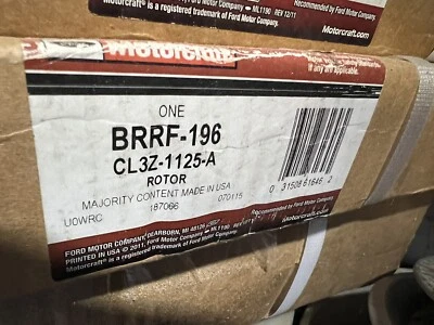 NEW Motorcraft Disc Brake Rotor Front BRRF-196 Ford F-150 Pickup 7 Lug 2010-2014 - Image 1 of 4