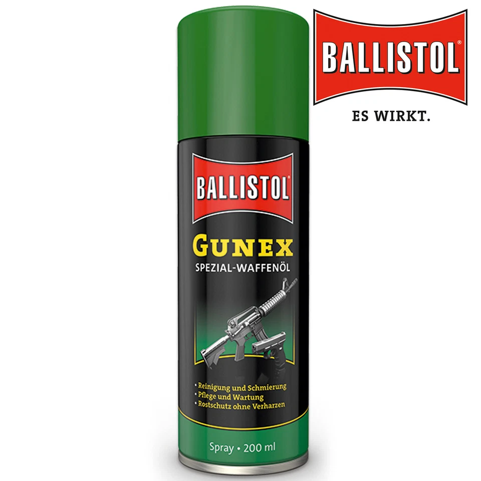 Ballistol Gunex 22200 Spezial-Waffenöl Kriechöl Waffenpflege Spray 200ml