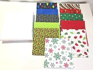 QUILT PATCH *Twister Christmas Tree Skirt* Fabric Quilt Pieces Holiday - Picture 1 of 3