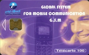 Tunisia Tunisie Telecom Phonecard Global System for Mobile Communication Chip - Picture 1 of 1