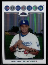 2008 Topps Chrome Refractor #34 Andruw Jones Dodgers Braves HUGE QTY Discounts!