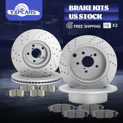 Rotores de freno delanteros traseros pastillas de disco para Subaru XV Crosstrek Forester 2013-2015 Foto 1 de 4