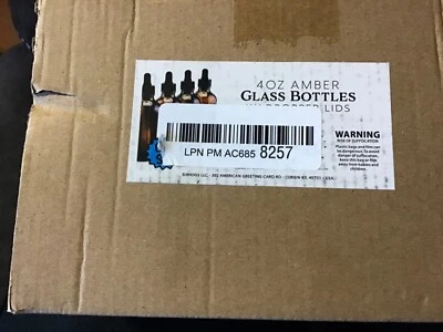 6 botellas cuentagotas de vidrio ámbar frascos de 4 oz con goteros Foto 1 de 2