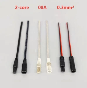 2 Pin 0.3mm² 08A Mini DC Power Connectors Socket Plug Waterproof for CCTV Camera - Picture 1 of 2