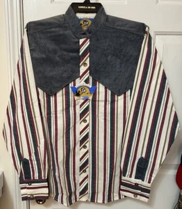 Camisa LOBO RIDER’S Grande 40 Vaquero Azteca Estilo Occidental Manga Larga Abotonada Nueva con Etiquetas - Imagen 1 de 5