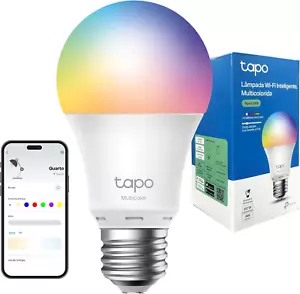 Tapo Smart Wi-Fi Light Bulb, Multicolour, E27, 60W Equivalent, Preset, Schedule - Picture 1 of 12