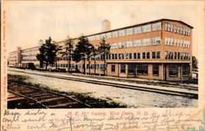 HEH Shoe Factory West Derry NH 1906 Vintage Postcard - Picture 1 of 2