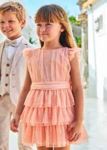 New Mayoral girls pleated tulle dress , girls 4,NWT - Picture 1 of 4