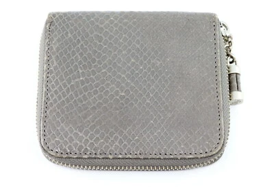 Cartera BOSCA Gris Piel de Serpiente Cuero Mediana Cremallera Alrededor Foto 1 de 4
